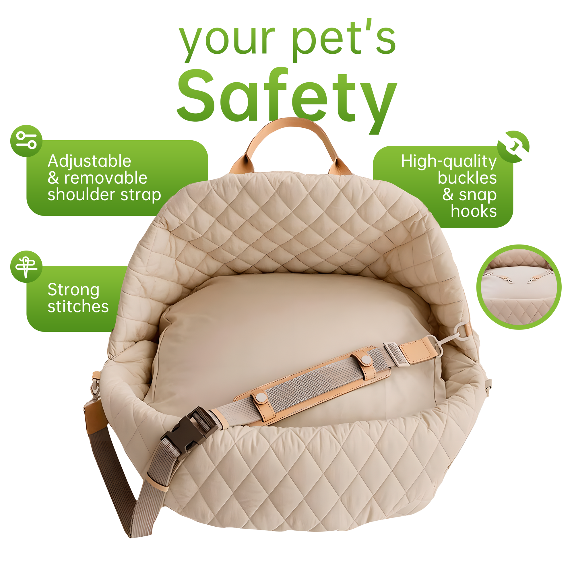 Portable Foldable Cat Carrier Bag - Lightweight Pet Handheld Crossbody Bag