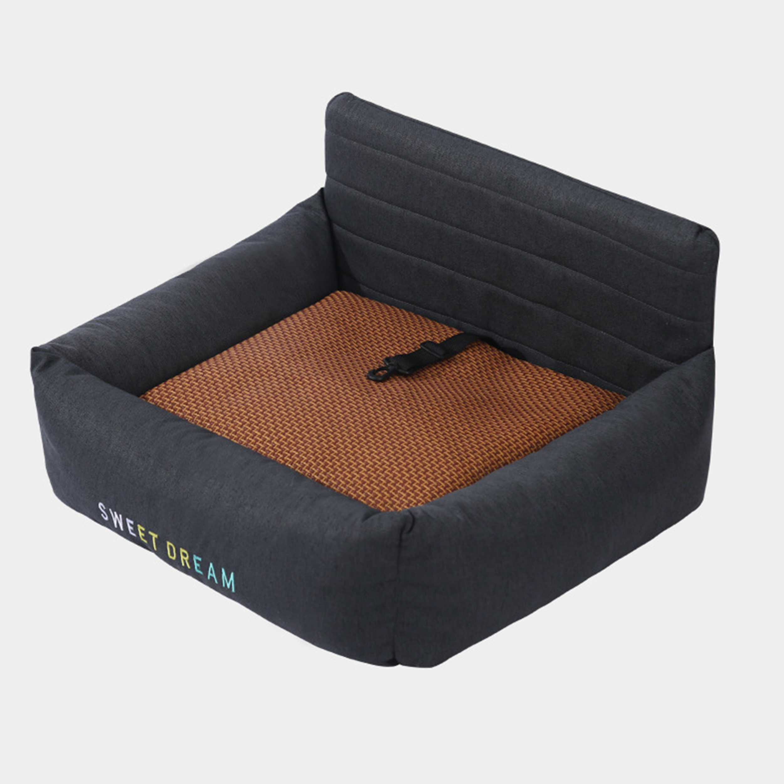 Pet Car Carrier Bed - Removable Washable Travel Seat for Dogs & Cats