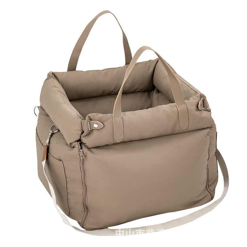 pei's corner Premium Leather Dog Car Bed - Removable Washable Pet Travel Mat