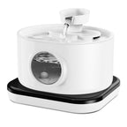 pei's corner white Wireless Cat Fountain with Sensor & Auto Filtration, 2.8L 5200mAh Quiet Pump