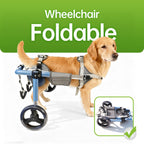 Large Foldable Dog Wheelchair for Rear & Full Body Support