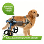 Large Foldable Dog Wheelchair for Rear & Full Body Support
