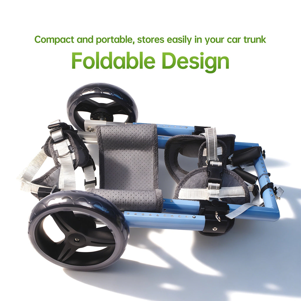 Large Foldable Dog Wheelchair for Rear & Full Body Support