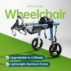Dog Wheelchair for Hind Leg Paralysis - Adjustable Rear & Full Body Support for Disabled, Elderly & Injured Dogs