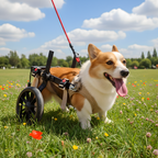 Large-Wheel Dog Wheelchair: Adjustable Hind Leg Mobility & Rehabilitation Aid