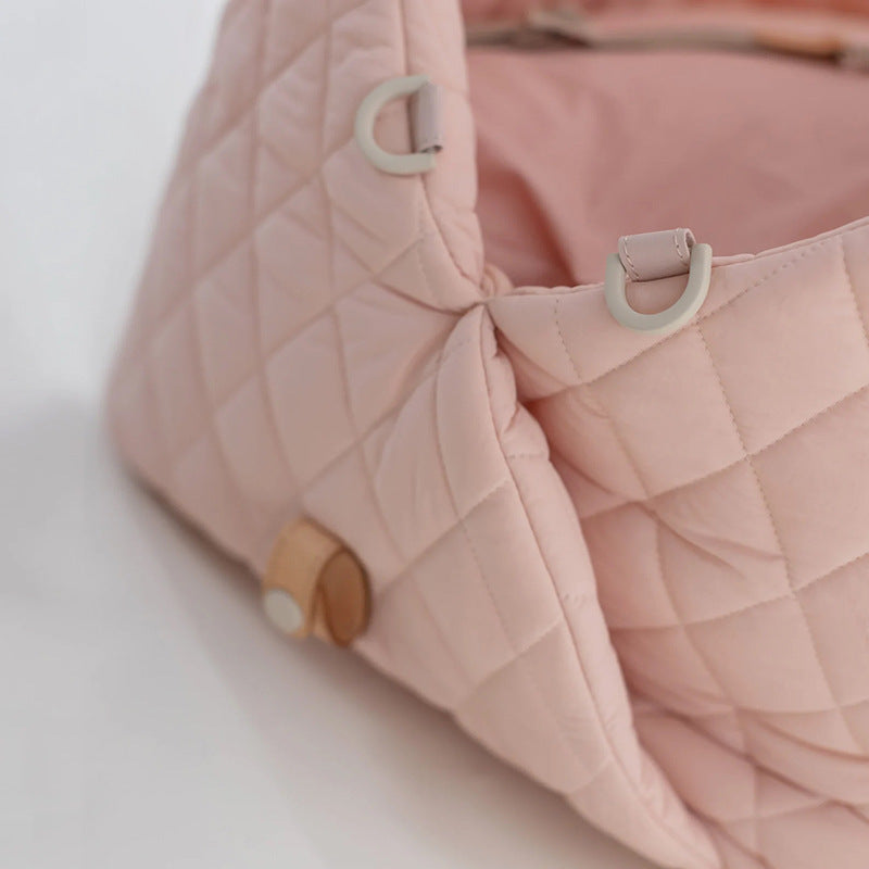 pei's corner pink Portable Foldable Cat Carrier Bag - Lightweight Pet Handheld Crossbody Bag