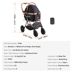 Dog Stroller for Medium Dogs up to 66lbs - Foldable with Storage Basket & Carrier