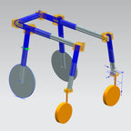 large four-leg support dog wheelchair model