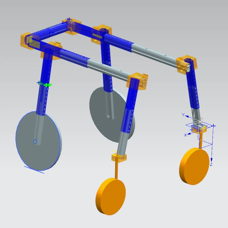 large four-leg support dog wheelchair model
